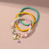 BOHO CRYSTAL BEADED ANKLET SET BUTTERFLY PENDANT_CWMM6361