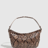 ELEGANT ADJUSTABLE STRAP SNAKE PRINT DUMPLING BAG_CWAB5689