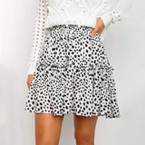 HIGH WAIST PRINTED SKIRT FLORAL SHORT SKIRT_CWAB4795