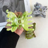 Ink Butterfly Claw Clip Elegant Hair Accessory