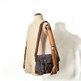 MENS WATERPROOF WAXED CANVAS SATCHEL BAG_CWAB5560