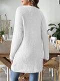Woven Sweater Casual Double Pocket Cardigan