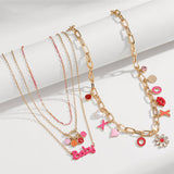 FASHION DESIGN POPULAR FLOWER HEART NECKLACE_CWAJE2847