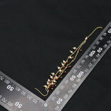 Womens Natural Pearl Tassel Long Earrings