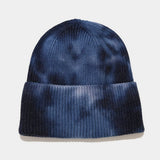 OUTDOOR WARM CURLED EDGE TIE DYE KNITTED HAT_CWAH1593