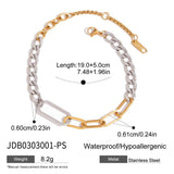 MINIMALIST GOLD SILVER CHAIN BRACELET IN STEEL_CWAJE4787