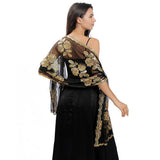 NEW ARRIVAL FLOWER SEQUIN EMBROIDERED SHAWL_CWASC1087
