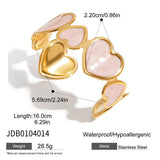STYLISH 18K GOLD OPEN HEART BANGLE BULK SALE_CWAJE4735