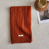 Wool Cable Knit Scarfsoft Double-Sided Wrap_Cwasc2310