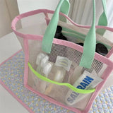 PORTABLE MESH BEACH BAG TRAVEL STORAGE BAG_CWAB1926