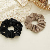 BEADED LARGE INTESTINE HAIR RING SCRUNCHIES_CWAHA2881