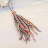 SOLID COLOR BOHEMIAN STYLE LONG TASSEL KEYCHAIN_CWMM3549