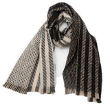 STRIPED JACQUARD SCARF UNISEX WINTER SHAWL_CWASC0866