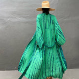 Tie-Dye Beach Cover-Up Cardigan Bikini Sunscreen_Cwmm6299