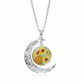 HOLLOW OUT MOON GEM PENDANT NECKLACE_CWAJE0705