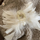FRENCH OSTRICH FEATHER HAIR CLAW FLUFFY LARGE CLIP_CWAHA4017