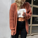 Women Fashionable Long Solid Color Cardigan_Cwocal0480