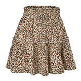HIGH WAIST PRINTED SKIRT FLORAL SHORT SKIRT_CWAB4795