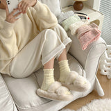 SOLID COLOR TWIST THICK WARM SOCKS_CWMS0879
