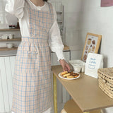 PLAID APRON FOUR COLOR CAFE WORK APRON_CWMM5813