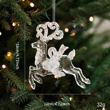 CLEAR ACRYLIC CHRISTMAS TREE ORNAMENT WITH GLITTER_CWMM9690