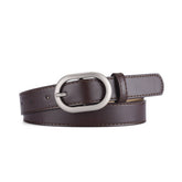 Women New Slim Fit Oval Pu Belt_Cwabe0352