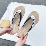 SUNFLOWER FLOWER SUMMER BEACH FLIP FLOPS_CWSHS0670