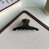 COFFEE BROWN ACETATE LARGE PAINTER STYLE HAIR CLAW_CWAHA6016