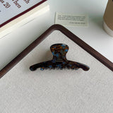 COFFEE BROWN ACETATE LARGE PAINTER STYLE HAIR CLAW_CWAHA6016