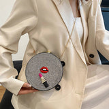 Fashion Diamond Lipstick Chain Shoulder Bag_Cwab0994