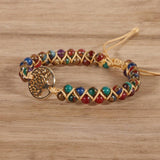 COLORED GOLD SANDSTONE TREE OF LIFE WOVEN BRACELET_CWAJE3959