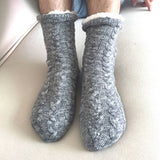 Winter Men Leg Covers Plush Indoor Slippers_Cwms0708