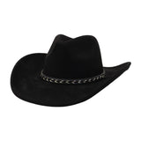Unisex Western Suede Cowboy Fedorahat Ethnic Style_Cwah04398