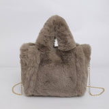 FLUFFY FUR HANDBAG WOMEN CHAIN SHOULDER BAG_CUAB00584