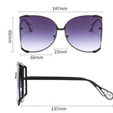 RUNWAY OVERSIZED SUNGLASSES WITH GEM ARMS_CWASG1181