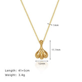 SMALL SKIRT FAN SHAPED TEARDROP NECKLACE_CWMM5585