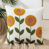 Tulip Embroidered Cute Pillow Cover For Bed Sofa_Cwmm7704