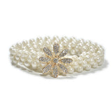 STRETCH FLOWER PEARL FASHION BELT_CWABE0521