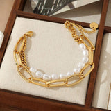 MULTI LAYER VINTAGE CHAIN PEARL BRACELET_CWMM3722