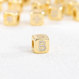 18K GOLD PLATED ZIRCONIA DICE PENDANT NECKLACE_CWMM5876