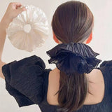 FUNGUS EDGE PLEATED HAIR TIE SCRUNCHIES_CWAHA2882