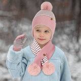 CHILDRENS WINTER WARM KNITTED THREE PIECE SUIT_CWMM2805
