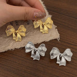 NEW SIMPLE TEMPERAMENT BOW EARRINGS FOR WOMEN_CWAJE3002