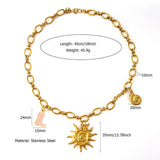 OCEAN STYLE STEEL NECKLACE WITH SHELL FISH_CWMM8834