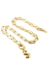 Initials Pendant Trendy Lariat Necklace_Cwaje237
