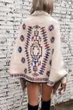 Cwocal0832_Geometric Jacquard Ethnic Style Tassel Shawl