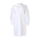 MESH STITCHING BEADED LOOSE PLUS SIZE DRESS_CWDSD6087