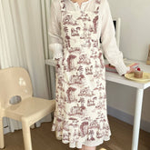 LANDSCAPE PAINTING OF RUFFLED NUMB APRON_CWMM5801