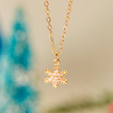 ALL MATCH NEW CHRISTMAS SNOWFLAKE NECKLACE_CWAJE2394