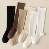 Women Stockings Leisure Solid Color Tube Socks_Cwms0291